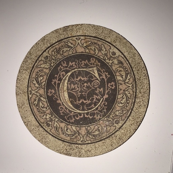 Thirstystone monogrammed stone coasters “C” set of four entertaining Mancave - Picture 6 of 7